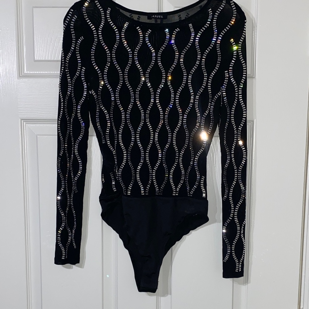 Banjul Black and Silver Bodysuit